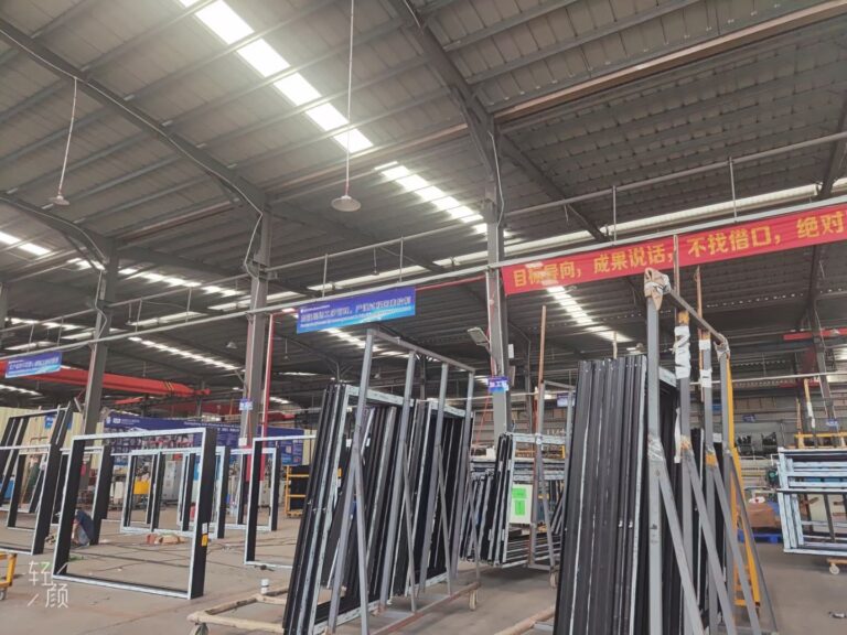 Aluminum windows and doors production